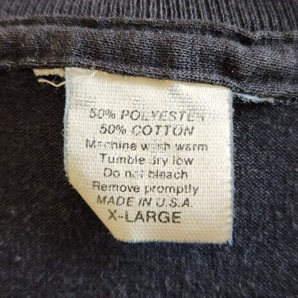 True Vintage 1991 XL Long Haul Trucker Wolf Alaska Shirt USA 50/50 Shoulder Fade - Picture 10 of 10